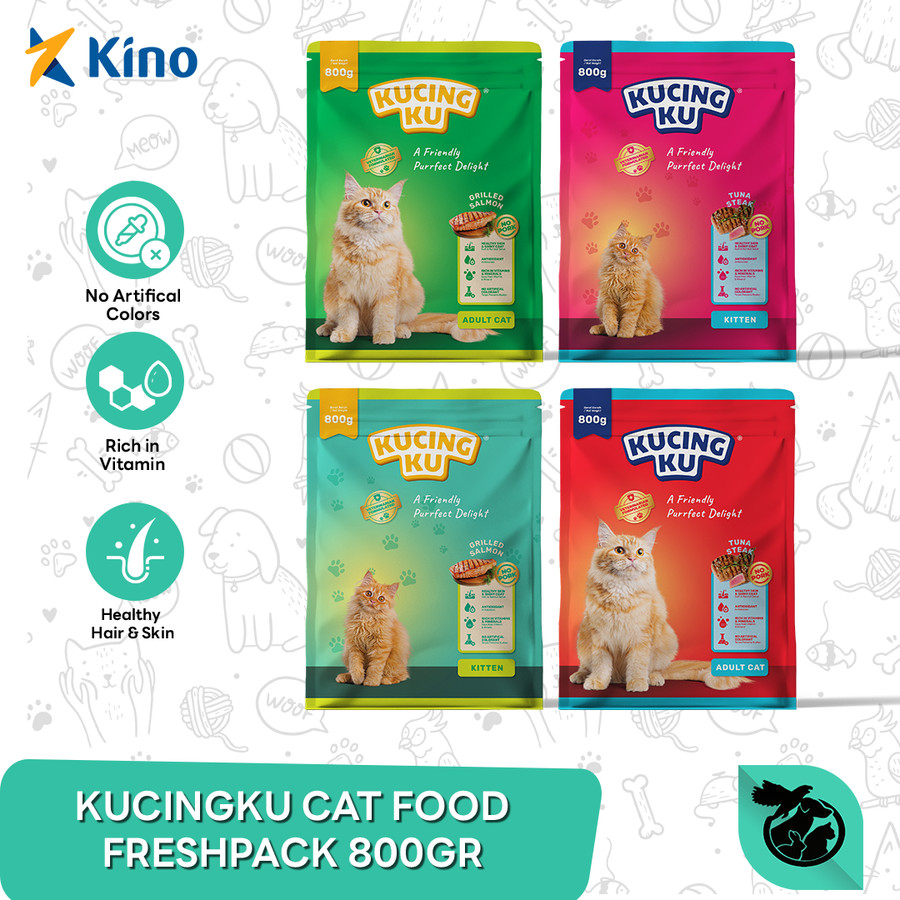 Kucingku Dry Cat Food Adult Kitten Makanan Kucing 800gr Fresh Pack