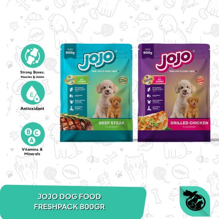 Jojo Dry Dog Food Adult Puppy Makanan Anjing 800gr Fresh Pack