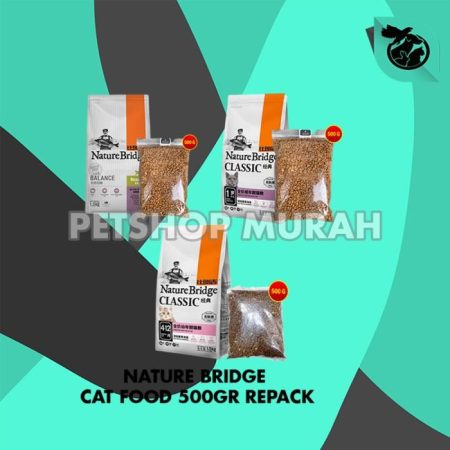 Nature Bridge Adult Kitten Cat Food Makanan Kucing Repack 1 Kg