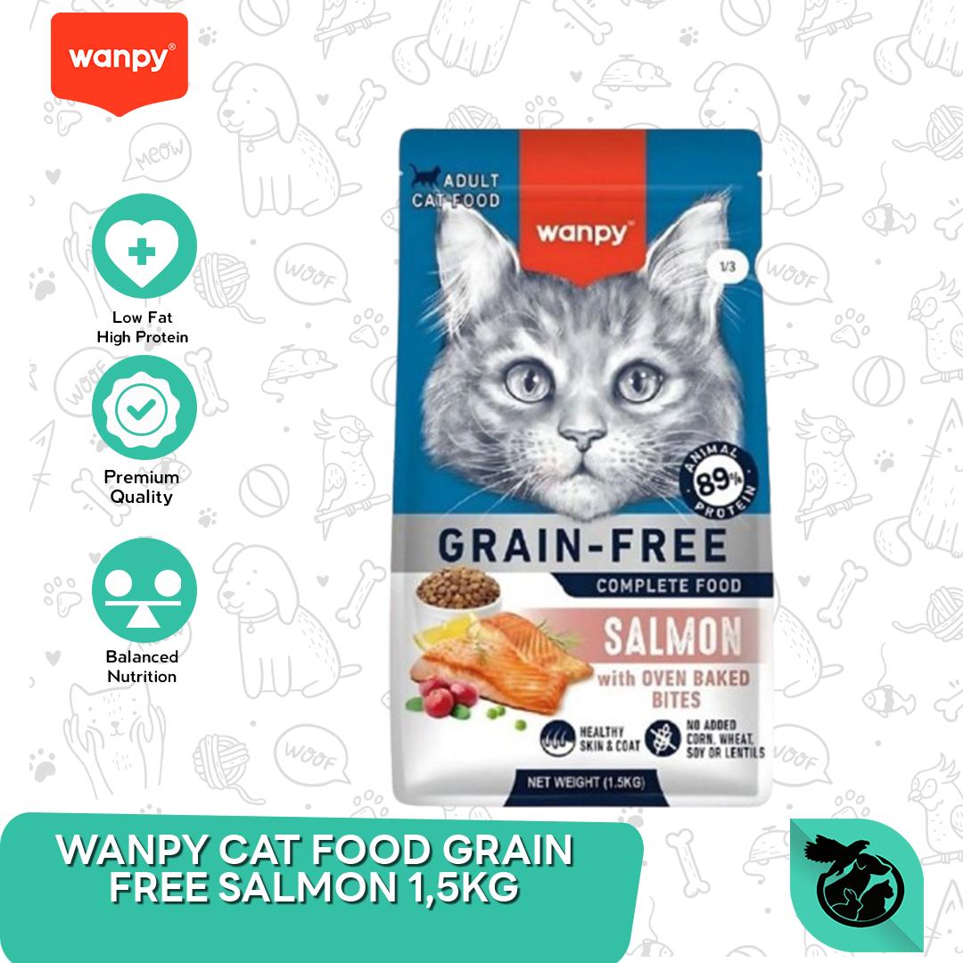 Wanpy Grain Free Adult Kitten Dry Cat Food Makanan Anak Kucing & Dewasa 1.5kg