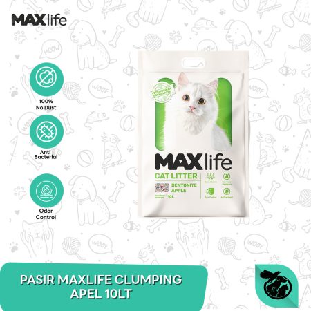 Pasir Kucing Maxlife Gumpal Wangi Clumping Bentonite 10 Liter