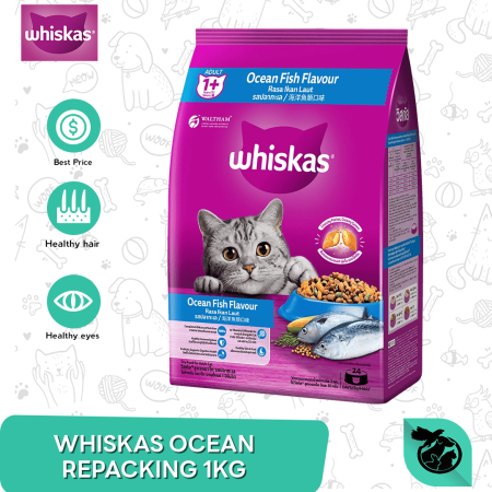 Makanan Kucing / Cat Food Whiskas Repacking 1 KG Murah