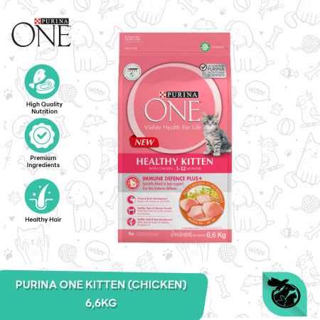 Purina One Makanan Anak Kucing Cat Food Kitten Chicken 6.6 KG