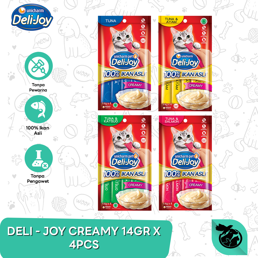 Snack Kucing Deli Joy Creamy Cat treat Cemilan 14 Gr
