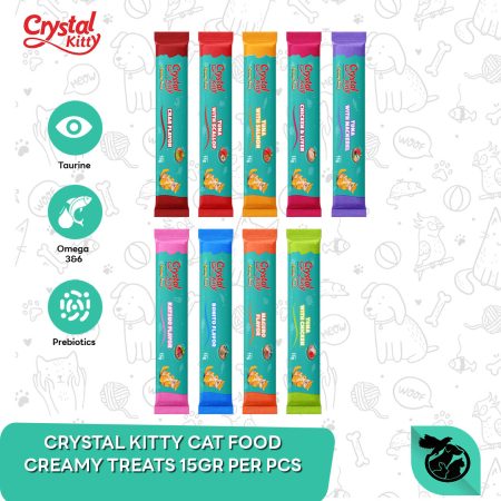 Snack Kucing Crystal Kitty Creamy Treats Per Pcs 15 Gram