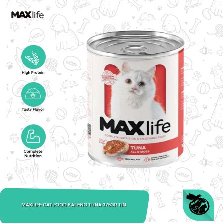 Makanan Kucing Kaleng MaxLife Cat food Can 375 Gram - TUNA