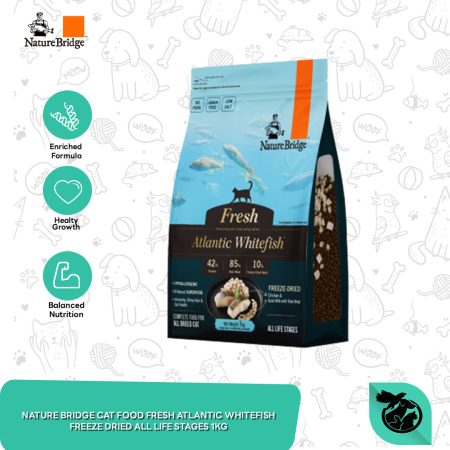 Nature Bridge Cat Food Fresh Atlantic Whitefish Freeze Dried All Life Stages 1 KG