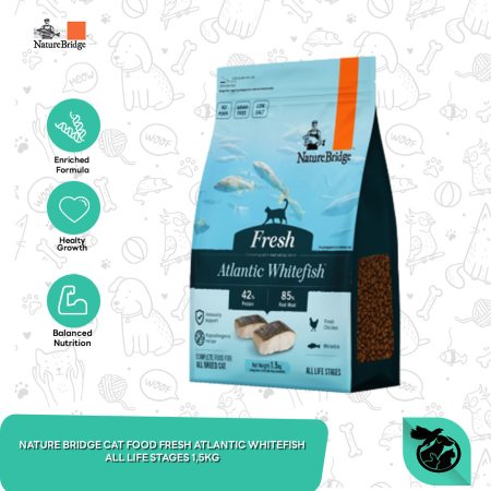 Nature Bridge Cat Food Fresh Atlantic Whitefish All Life Stages 1.5 KG