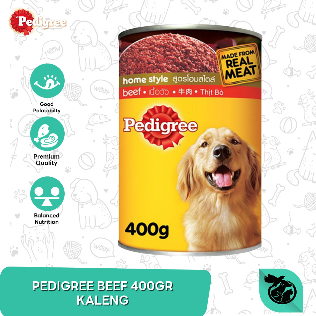 Pedigree Adult Beef 400 Gram / Makanan Anjing Wet Food / Pedogree Kaleng 400Gram