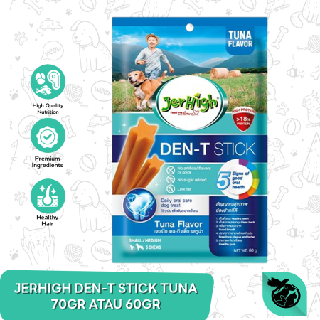 JERHIGH Snack dog Dental Anjing DEN-T Stick MILK 70gr makanan cemilan