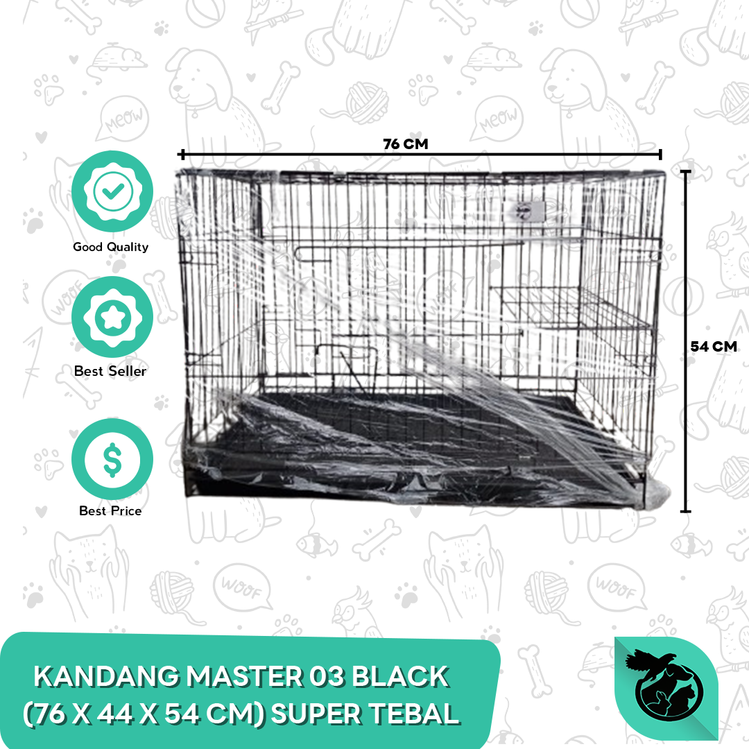 Kandang Hewan Kucing Anjing Master Besi Lipat Tebal