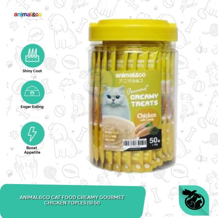 Animal&CO creamy treats snack kucing Isi 50 Pcs