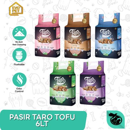 Pasir Kucing Taro Tofu Soya Cat Litter Gumpal Wangi 6 Liter