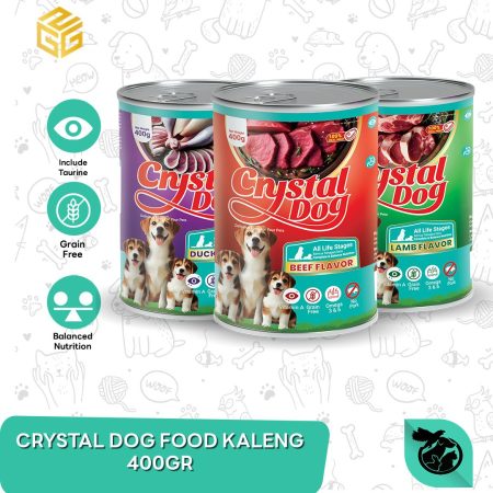 Makanan Anjing Crystal Kitty Dog Wet Food Kaleng Can 400 Gram