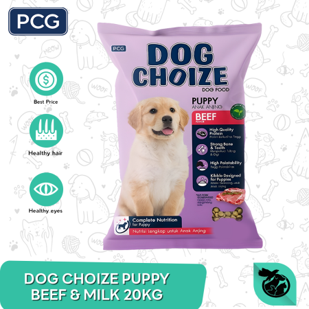 Makanan Anjing Dog Choize Puppy Beef & Milk 20kg