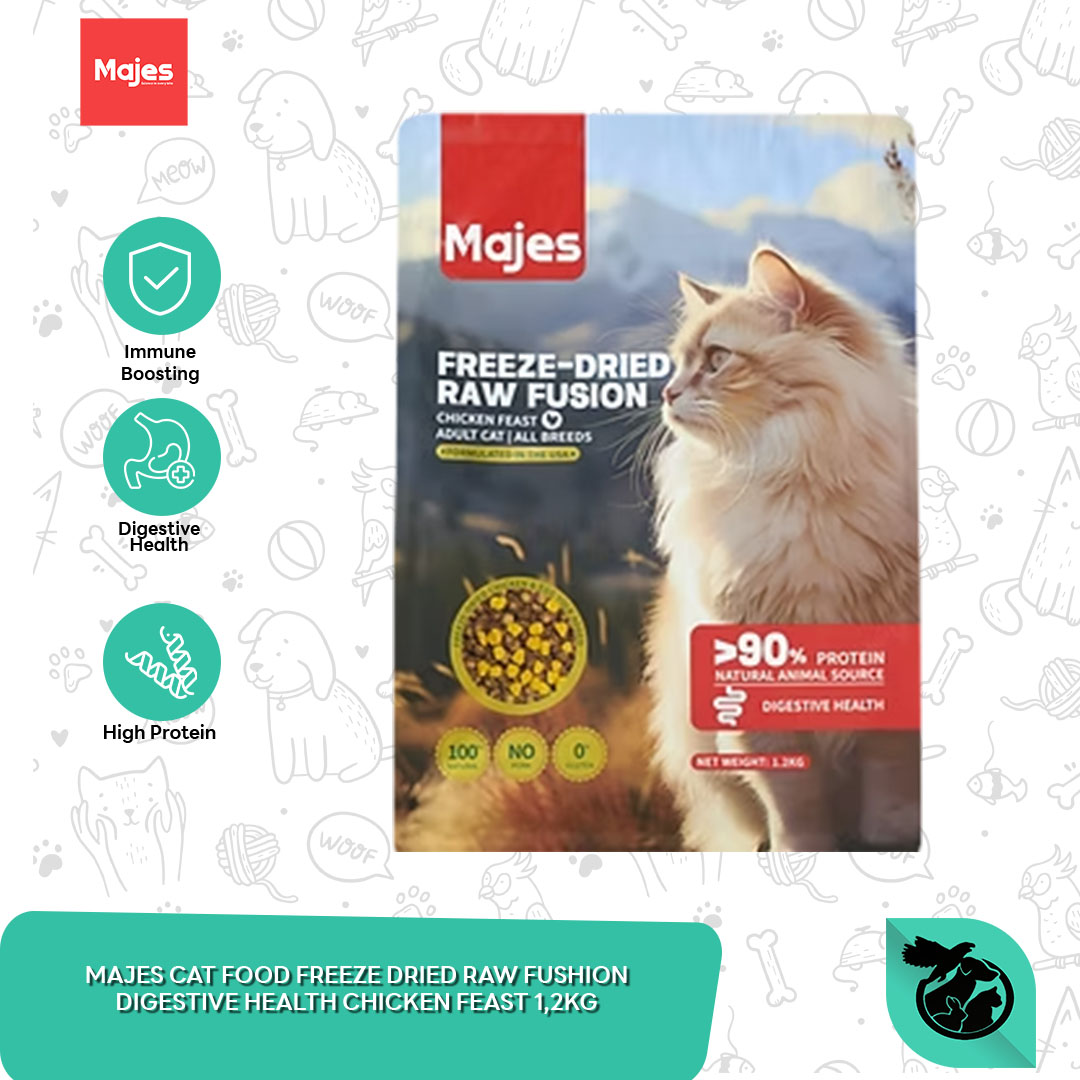 Majes Cat Dry Food Freeze Dried Raw Fushion Makanan Kucing 1.2 KG - Image 2