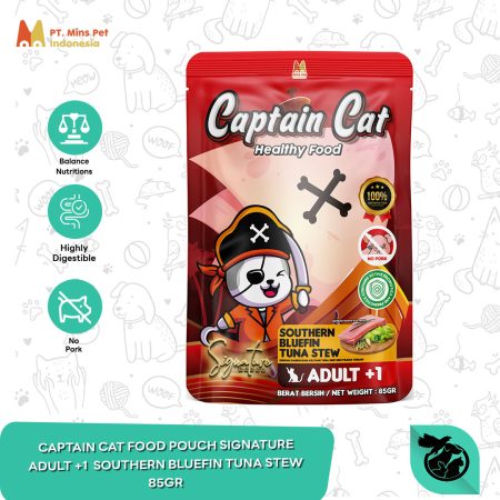 Makanan Basah Kucing Captain Pouch 85 Gram