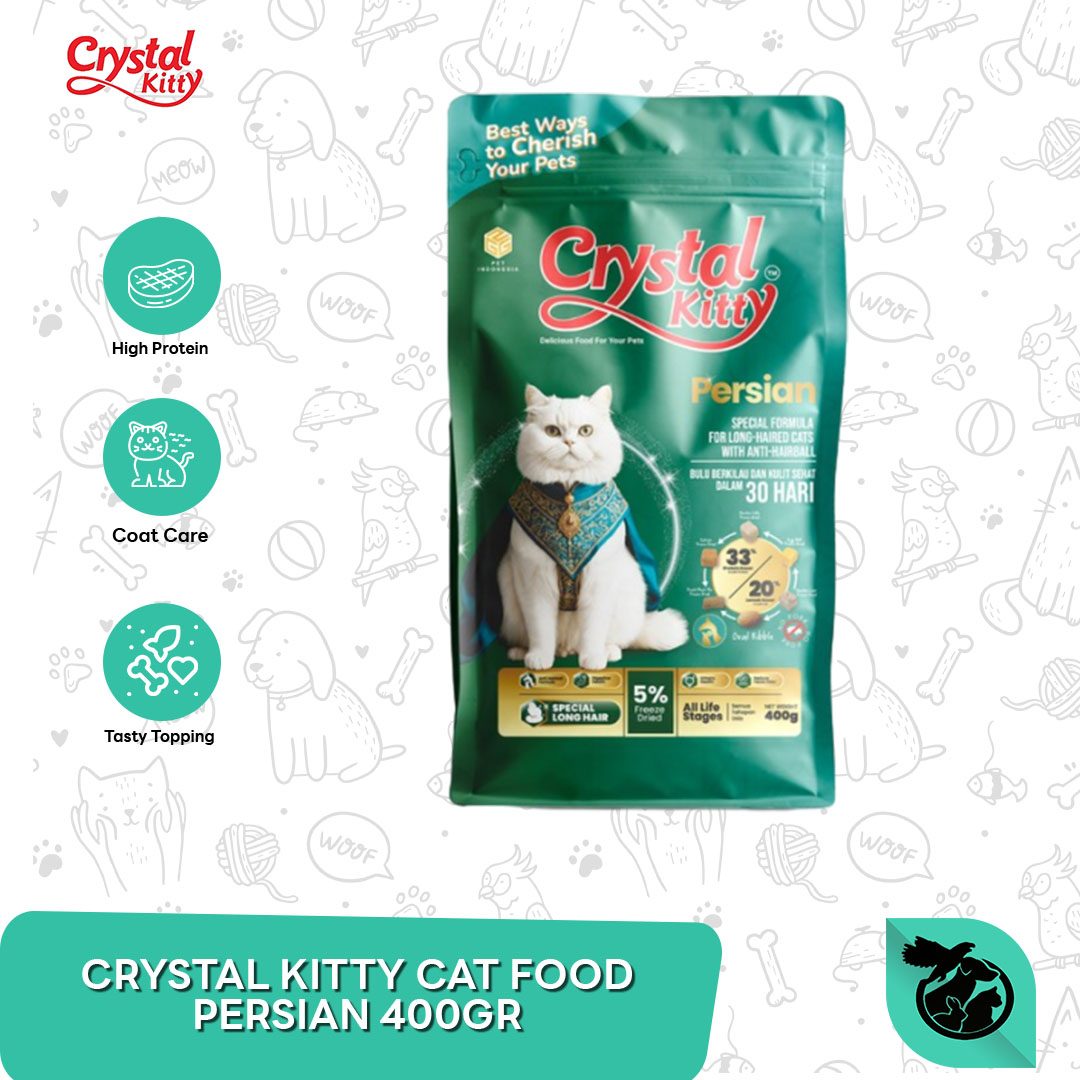Makanan Kucing Crystal Kitty Cat Food All Life Stages Fresh Pack 400 gram - Image 2