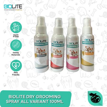 Grooming Dry Spray Biolite Kucing Anjing 100 ML